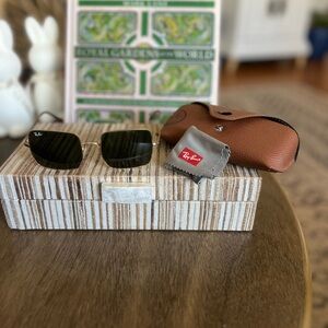 Ray-Ban Black Lens Gold Frame Sunglasses